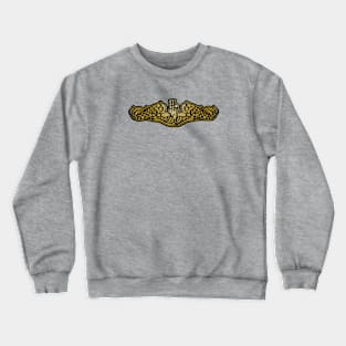 Navy Submarine Gold Officer Dolphins Crewneck Sweatshirt